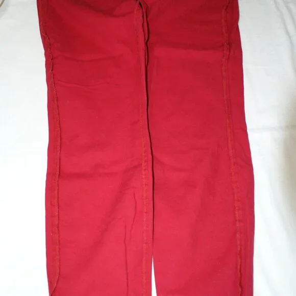 Flattering Red Leopard Jeans Size 14 Stretchy Comfy - Picture 9 of 16